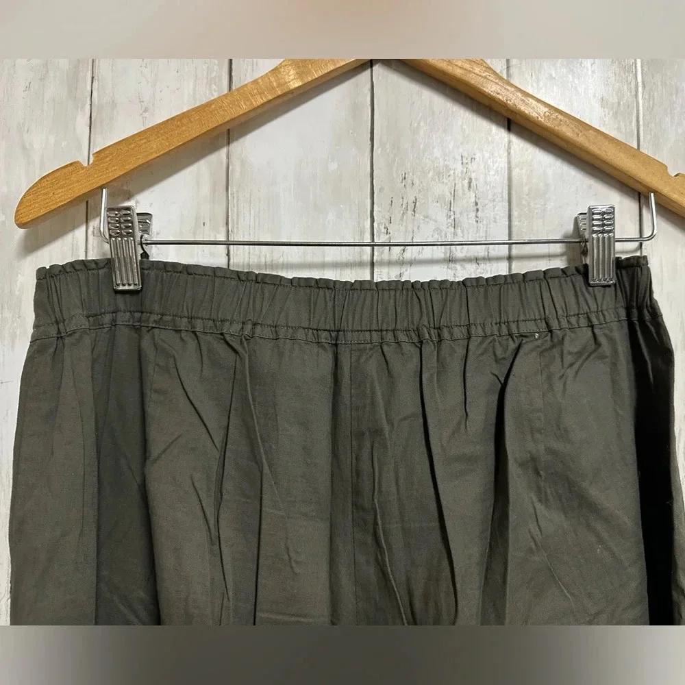 Eileen Fisher Hemp Green Cropped Wide Leg Pants Size Small - Picture 3 of 7